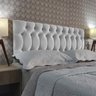 Cabeceira Casal Estofada 1896 Suede Branco 140 X 120 Rbl - 1