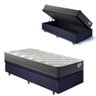 Base Box Baú 96x203 Suede  com Colchão Adapto Molas Ensacadas - 1