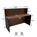 Ver mais imagens de Balcão de Atendimento para Loja e Recepção Comercial 140x60cm + Cadeira de Escritório Ergonômica