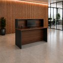 Ver imagem 4 de Balcão de Atendimento para Loja e Recepção Comercial 140x60cm + Cadeira de Escritório Ergonômica