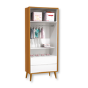 Ver imagem 2 de Guarda Roupa Infantil 2 Portas e 2 Gavetas Branco Savana Theo