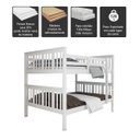 Ver imagem 5 de Beliche Casal Casal Madeira Macica Branco HOUSIN B122BR
