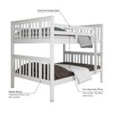 Ver imagem 3 de Beliche Casal Casal Madeira Macica Branco HOUSIN B122BR