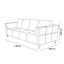 Ver imagem 3 de Sofá 3 Lugares 220cm Couro Legítimo Malibu 