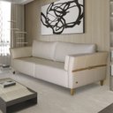 Ver imagem 1 de Sofá 3 Lugares 220cm Couro Legítimo Malibu 