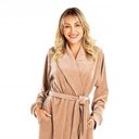 Ver imagem 1 de Roupão Longo Vairelli Lady Bege Tamanho M
