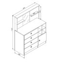 Ver imagem 3 de Cômoda com Espelho 4 Gavetas 1 Porta House 