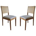 Ver imagem 1 de Cadeira de Jantar Eco com Encosto em Tela e Assento Estofado (kit com 2 Unidades) Cc Tec 618