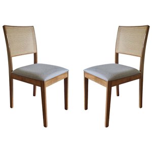 Cadeira de Jantar Eco com Encosto em Tela e Assento Estofado (kit com 2 Unidades) Cc Tec 618