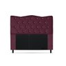 Cabeceira Dunas Solteirão Viúva 120cm com Strass Suede: Bordô - 1