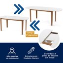 Ver imagem 7 de Conjunto Mesa de Jantar e 6 Cadeiras Tiê CabeCasa MadeiraOriginals Bege/Amêndoa/Off White