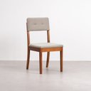 Ver imagem 4 de Conjunto Mesa de Jantar e 6 Cadeiras Tiê CabeCasa MadeiraOriginals Bege/Amêndoa/Off White
