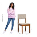 Ver imagem 6 de Conjunto Mesa de Jantar e 6 Cadeiras Tiê CabeCasa MadeiraOriginals Bege/Amêndoa/Off White