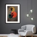 Ver imagem 2 de Quadro Decorativo Jazz Cartoon 60x48cm:madeira Preta