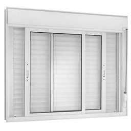 Janela De Correr 2 Folhas Móveis com Persiana Integrada 120x150cm Black Out Vidro Liso Topsul Esquad - 1