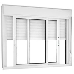 Janela De Correr 2 Folhas Móveis com Persiana Integrada 120x150cm Black Out Vidro Liso Topsul Esquad - 2