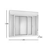 Janela De Correr 2 Folhas Móveis com Persiana Integrada 120x150cm Black Out Vidro Liso Topsul Esquad - 3