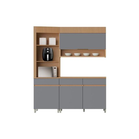 Cozinha Modulada Nesher Realeza 3 Peças Cz105 Carvalho/titânio