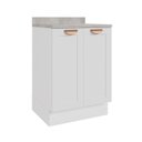Ver imagem 2 de Balcão 2 Portas 60cm com Tampo Arizona CabeCasa MadeiraOriginals Branco