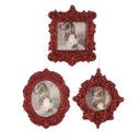 Ver imagem 1 de Kit Porta Retrato Vermelho para Árvore Natal 10cm 3 Peças - Magizi