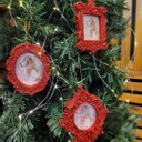 Ver imagem 2 de Kit Porta Retrato Vermelho para Árvore Natal 10cm 3 Peças - Magizi