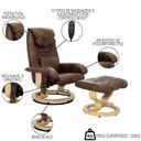 Ver imagem 3 de Poltrona do Papai Massageadora Elétrica com Sintéticoff Louis R02 Sintético Marrom - Mpozenato