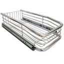 Ver imagem 1 de Gaveta 27cm Aramada Fruteira Aço Inox Deslizante com Corrediça para Cozinha Multiuso