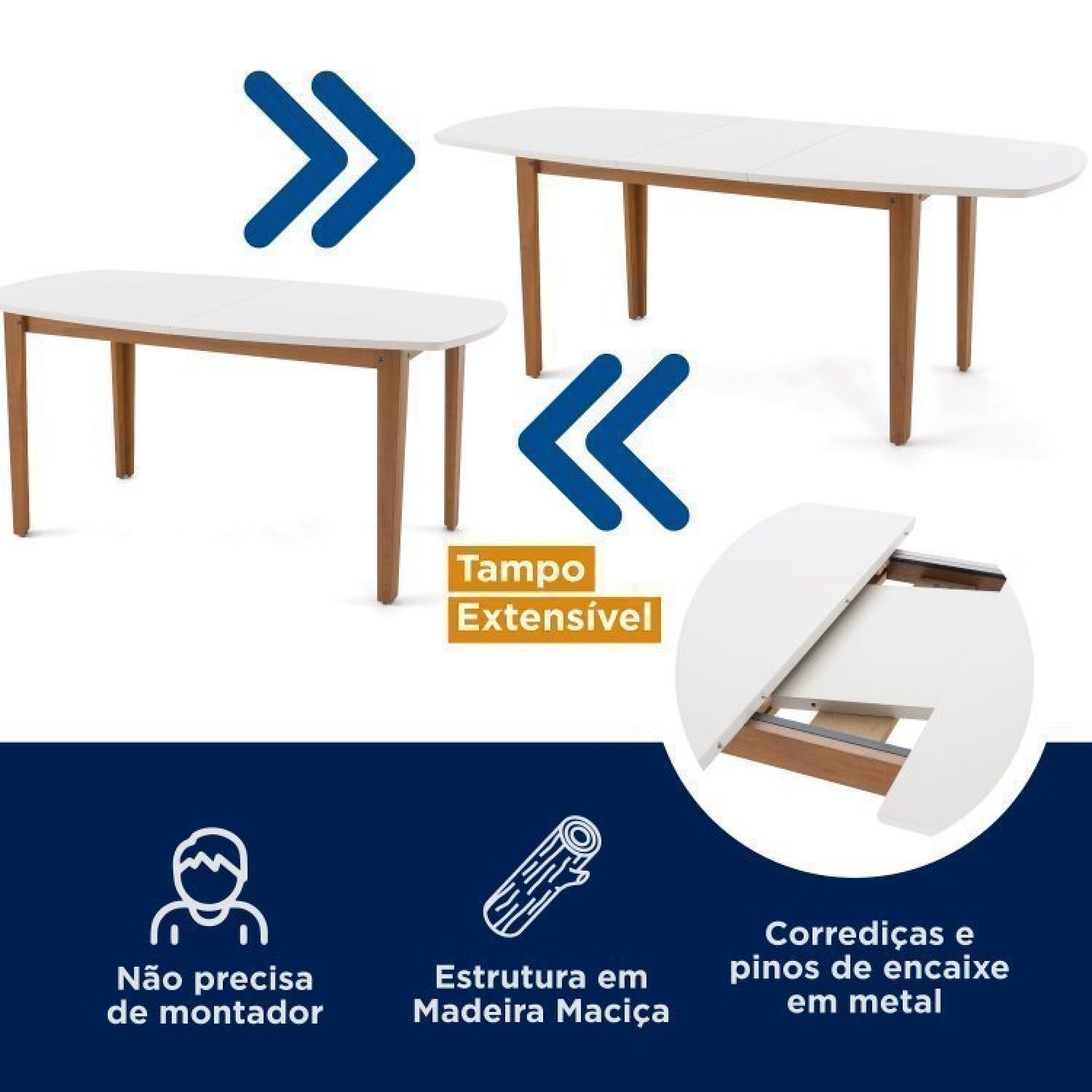 Conjunto Mesa de Jantar e 4 Cadeiras Tiê Maxx CabeCasa MadeiraMadeira - 10