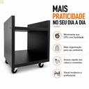 Ver imagem 6 de Suporte de Gabinete Computador Cpu com Rodas Home Office - Preto