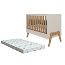 Ver mais imagens de Kit Berço Guti Off White/Amêndoa + Colchão Orthoflex Infantil