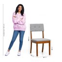 Ver imagem 4 de Conjunto Mesa de Jantar e 4 Cadeiras Tiê CabeCasa MadeiraOriginals Cinza/Amêndoa/Off White