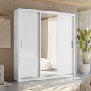Ver imagem 5 de Guarda-roupa Residence 3 Portas Deslizantes com Espelho Branco | Mdp | Liberty Móveis