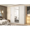 Ver imagem 4 de Guarda-roupa Residence 3 Portas Deslizantes com Espelho Branco | Mdp | Liberty Móveis