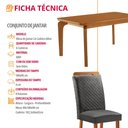 Ver imagem 7 de Mesa de Jantar Liz 180 cm Tampo MDF Laminado Canto Copo com 6 Cadeiras Aline