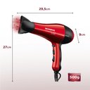 Ver imagem 6 de Secador de Cabelo Mondial Infinity 2500 Íon Vermelho/preto 1900w 220v - Sc-12