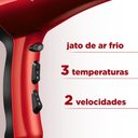 Ver imagem 4 de Secador de Cabelo Mondial Infinity 2500 Íon Vermelho/preto 1900w 220v - Sc-12