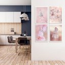 Ver imagem 2 de Kit 4 Quadros Fotografias Borboletas Rosas 33x24cm:madeira Branca