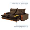 Ver imagem 6 de Sofa Retratil e Reclinavel Capri 290cm Kc Rei de Casa Veludo Marrom
