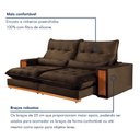 Ver mais imagens de Sofa Retratil e Reclinavel Capri 290cm Kc Rei de Casa Veludo Marrom