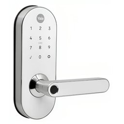 Fechadura Digital Ymc 420w Branca Biometria, Senha, Cartão - 1
