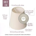 Ver imagem 1 de Cúpula Clássica Cônica Luminária 11x8x11cm Tecido Algodão Ref 01