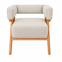 Ver imagem 6 de Poltrona Decorativa Mirela Bouclé Confortável Sala e Quarto: Bege
