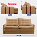Ver imagem 4 de Sofá Baú sem Caixa Retrátil 1,80m Softgel Petit Boucle Caramelo Cama Inbox