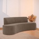 Ver imagem 2 de Sofá Orgânico 3 Lugares 180cm Mônaco Bouclé Marrom - Nexta Casa