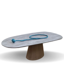Ver imagem 2 de Mesa Oval Organica em Cimento 235x122cm Modelar Moveis Mesa de Jantar Orgânica
