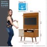 Rack com Painel Pequeno Para TV 32 Polegadas 90cm Yan Patrimar Cumaru/Off White - 5