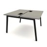 Mesa de Trabalho 2 Lugares Csp Pés Cavalete 1,20m F5 Cor:cinza Sagrado com Preto - 4