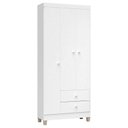 Ver imagem 2 de Quarto de Bebê 3 Portas com Gaveteiro Ternura Baby e Berço Mirelle Branco Brilho com Colchão -