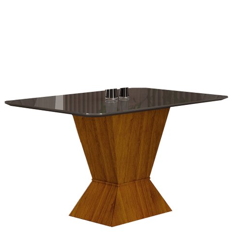 Mesa Larissa 1,20 M Canto Copo com Vidro
