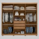 Ver imagem 2 de Guarda Roupa Casal 6 Portas e 3 Gavetas Sumatra - Amêndola Touch